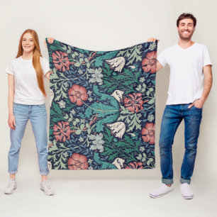 Couverture Polaire Vintage motif floral, William Morris