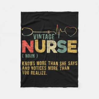 Couverture Polaire Vintage Nurse Definition Hospital Registre Médical