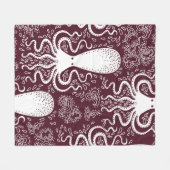 Couverture Polaire vintage Octopus pattern. (Devant (Horizontal))