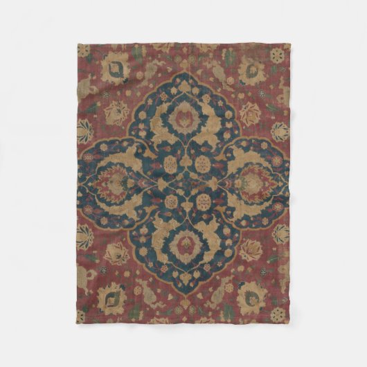 Couverture Polaire Vintage Oriental Perse Motif rouge (Devant)