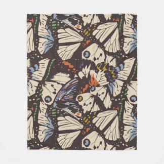 Couverture Polaire Vintage papillons surface motif. Coloré, t