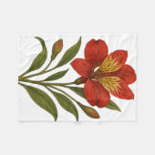 Couverture Polaire Vintage Peruvian lily (Devant (Horizontal))