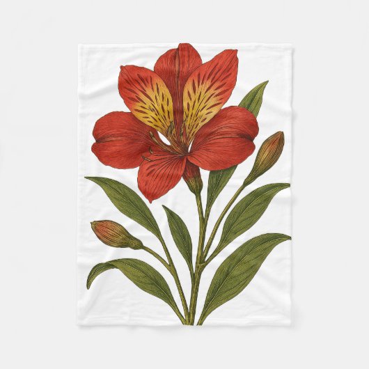 Couverture Polaire Vintage Peruvian lily (Devant)