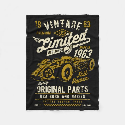 Couverture Polaire Vintage Race Car Design  (Devant)