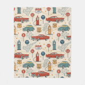 Couverture Polaire Vintage Road Trip Pattern (2) (Devant)