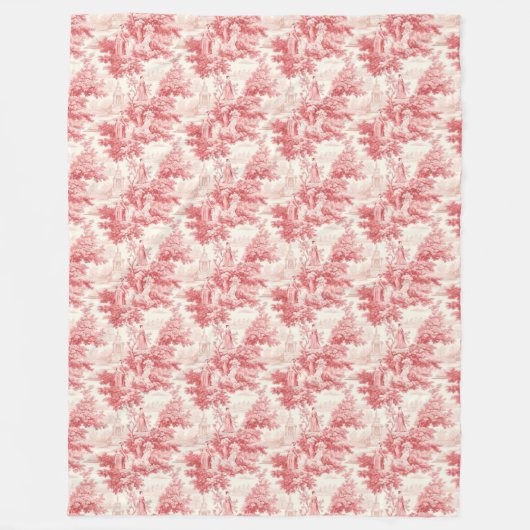 Couverture Polaire Vintage rouge toile de joie (Devant)