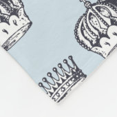 Couverture Polaire Vintage Royal Crown Drawings Pattern (Coin)