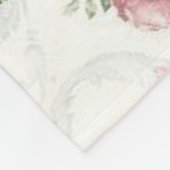Couverture Polaire Vintage Shabby Chic Fleurs Personnalisées (Coin)