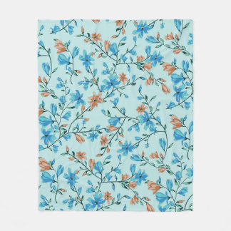 Couverture Polaire Vintage simple : Motif en tissu floral
