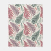Couverture Polaire Vintage-style botanical fern leaves (Devant)