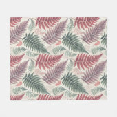 Couverture Polaire Vintage-style botanical fern leaves (Devant (Horizontal))
