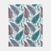 Couverture Polaire Vintage-style botanical fern leaves (Devant)