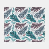 Couverture Polaire Vintage-style botanical fern leaves (Devant (Horizontal))
