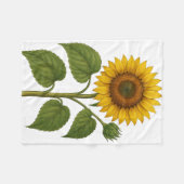 Couverture Polaire Vintage Sunflower (Devant (Horizontal))