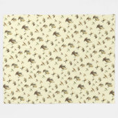 Couverture Polaire Vintage Trout Fly Pêche Thème Motif (Devant (Horizontal))