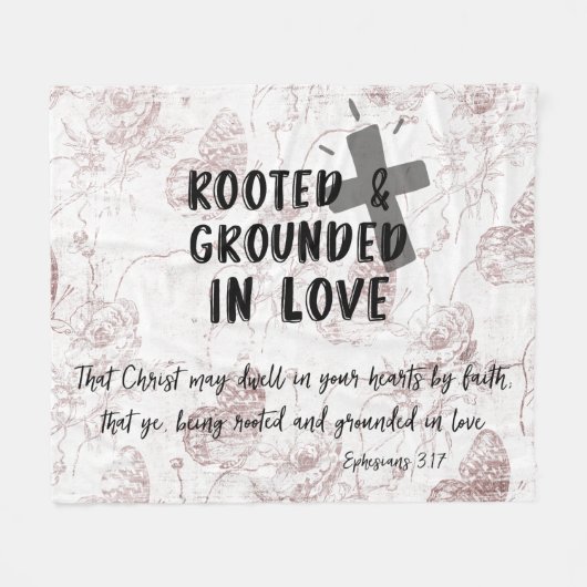 Couverture Polaire Vintage Verse de la Bible d'amour (Devant (Horizontal))