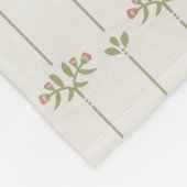 Couverture Polaire Vintage Victorian Botanical Traditional Stripes (Coin)