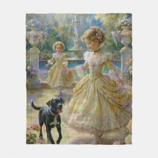 Couverture Polaire Vintage Victorian Garden Tale - Ultra Soft Plush 