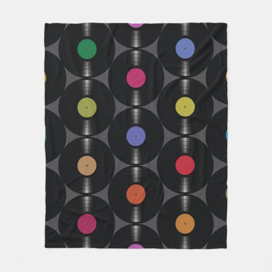 Couverture Polaire Vinyle géométrique : Arrière - plan simple sans fi (Devant)