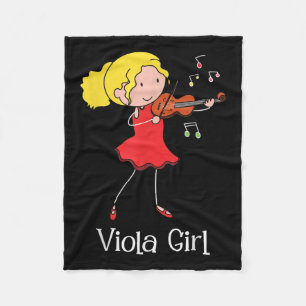 Couverture Polaire Viola Girl - Violist Symphony Band Jazz Music Love