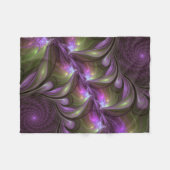 Couverture Polaire Violet Abstrait violet violet kaki fractal (Devant (Horizontal))