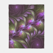 Couverture Polaire Violet Abstrait violet violet kaki fractal (Devant)