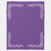 Couverture Polaire Violet avec angle de défilement blanc (Devant)