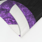 Couverture Polaire violet blanc J'aime volleyball expression texte (Coin)
