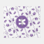 Couverture Polaire violet de poule Le terrain de football est mon end (Devant (Horizontal))