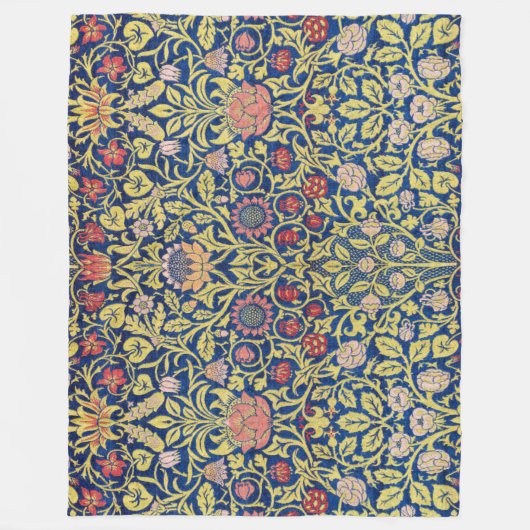 Couverture Polaire Violet et Columbine, William Morris (Devant)