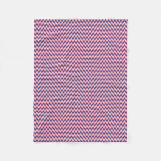 Couverture Polaire Violet et nuances de rose chevron (Devant)