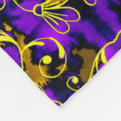 Couverture Polaire Violet et or Art Nouveau Motif (Coin)
