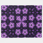 Couverture Polaire Violet Flame Spirit Mandala Quilt Motif (Devant (Horizontal))