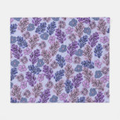 Couverture Polaire Violet Floral (Devant (Horizontal))