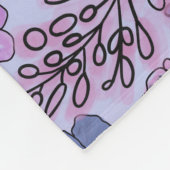 Couverture Polaire Violet Floral (Coin)
