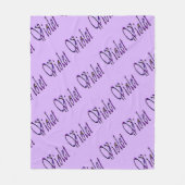 Couverture Polaire Violet Floral Violet, (Devant)