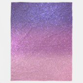 Couverture Polaire Violet Princesse Blush Pink Triple Glitter ombre (Devant)