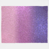 Couverture Polaire Violet Princesse Blush Pink Triple Glitter ombre (Devant (Horizontal))