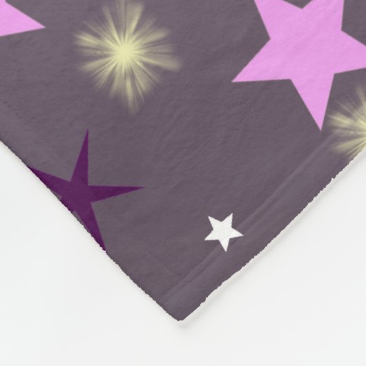 Couverture Polaire violet, rire, heureux, étoiles, arc-en-ciel, coule (Coin)