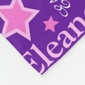 Couverture Polaire Violet rose filles nom Eleanor stars motif (Coin)