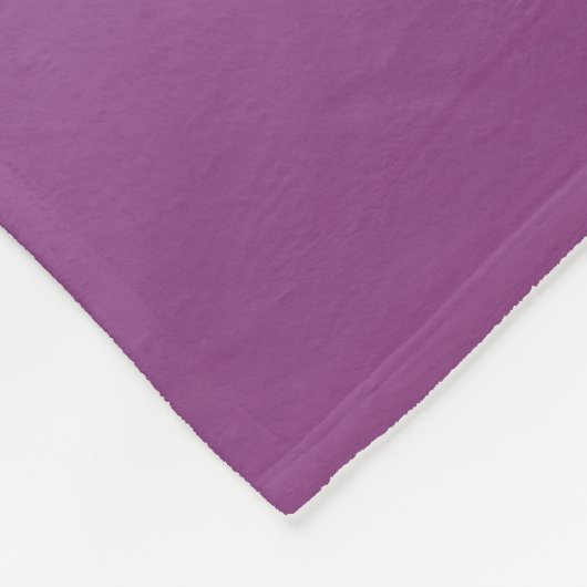 Couverture Polaire Violet violet et script blanc personnalisé (Coin)