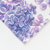 Couverture Polaire Violette aquarelle fleurs lilas (Coin)