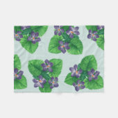 Couverture Polaire Violettes en verre de mer bleu (Devant (Horizontal))