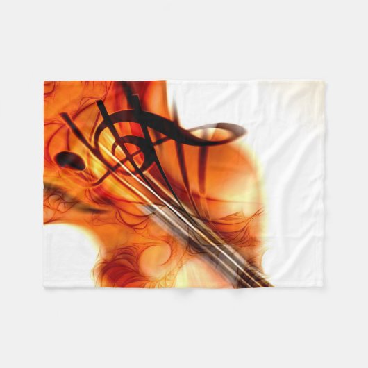 Couverture Polaire Violon Art Abstrait (Devant (Horizontal))