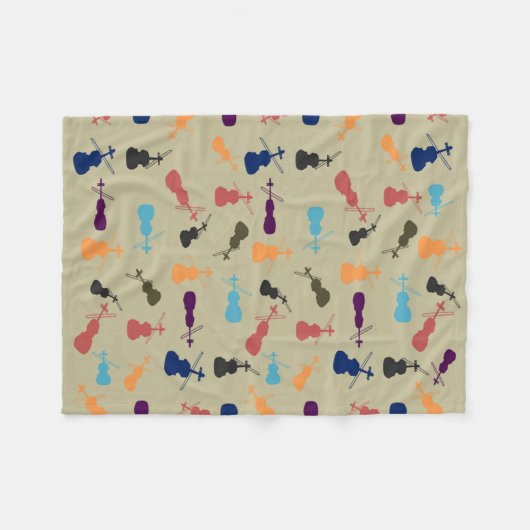 Couverture Polaire Violoncelles (Devant (Horizontal))
