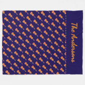 Couverture Polaire Violons Musique Thème Motif Marine Personnalisé (Devant (Horizontal))