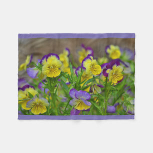 Couverture Polaire Violons Violets Et Jaunes