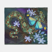 Couverture Polaire Vipère papillon Bitis Nasicornis (Devant (Horizontal))