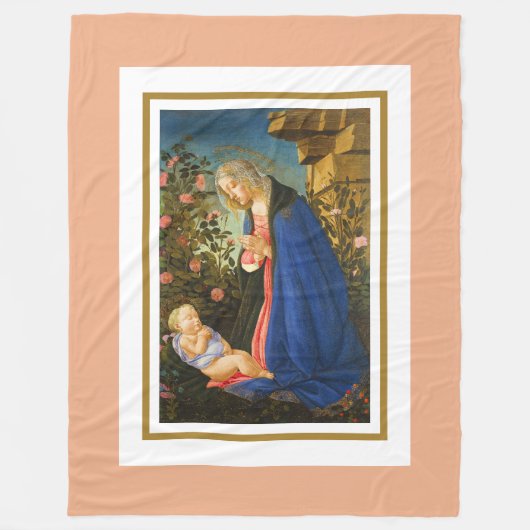 COUVERTURE POLAIRE VIRGIN ADORER DORMIR CHRIST ENFANT (Devant)