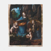 Couverture Polaire Virgin Of The Rocks by Léonard de Vinci (Devant)
